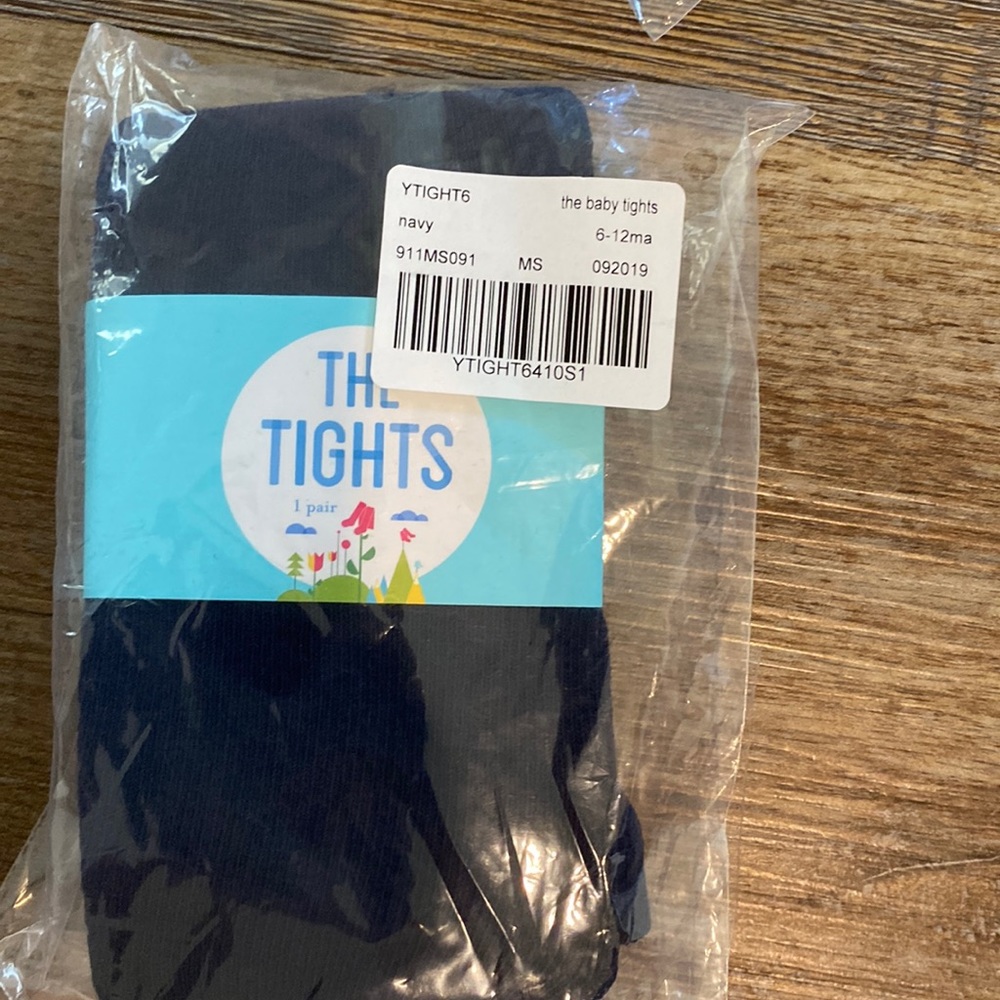 NWT navy baby tights 6-12m